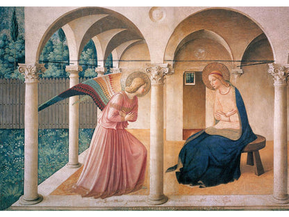 Early Renaissance fresco, from 1438 until 1450, by Fra Angelico, located in the Convent of San Marco, Florence, Italy