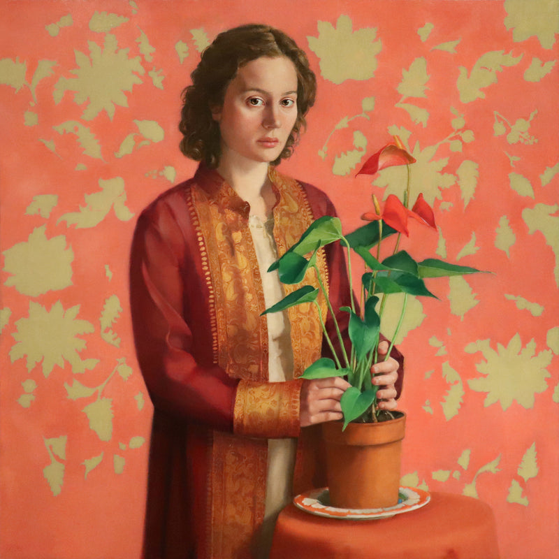 Nature/Nurture by Sharon Sprung. Oil on panel 36 x 36 inches.
