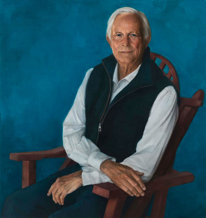 Kevin W. Sharer by Sharon Sprung, oil on panel 40 x 38 inches