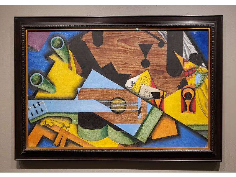 Shown above is Still Life with a Guitar, 1913, by Juan Gris, oil on canvas, imaged on site at the Met Museum, New York, NY