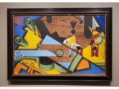 Shown above is Still Life with a Guitar, 1913, by Juan Gris, oil on canvas, imaged on site at the Met Museum, New York, NY