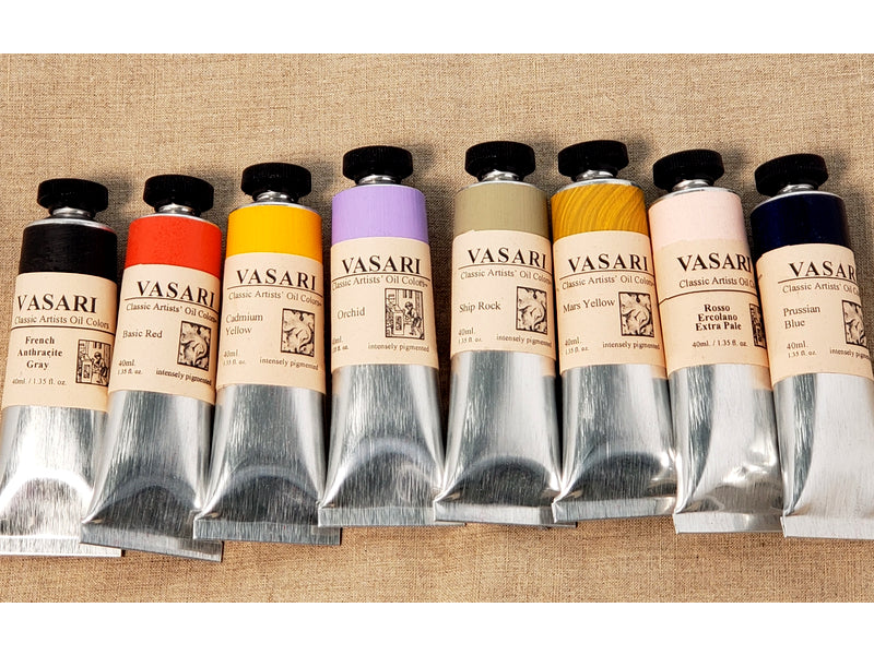 Colors for a Tonalist Palette imaged showing just the 8 tubes 40ml size.